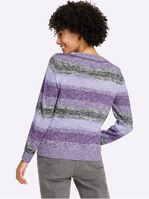 Pull Encolure Ronde Motif à Rayures Tendance - Taille Standard - Moda Vilona - Kiabi Pull Encolure Ronde Motif à Rayures Tendance - Taille Standard - Moda Vilona - Kiabi