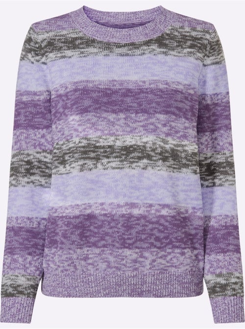 Pull Encolure Ronde Motif à Rayures Tendance - Taille Standard - Moda Vilona - Kiabi Pull Encolure Ronde Motif à Rayures Tendance - Taille Standard - Moda Vilona - Kiabi