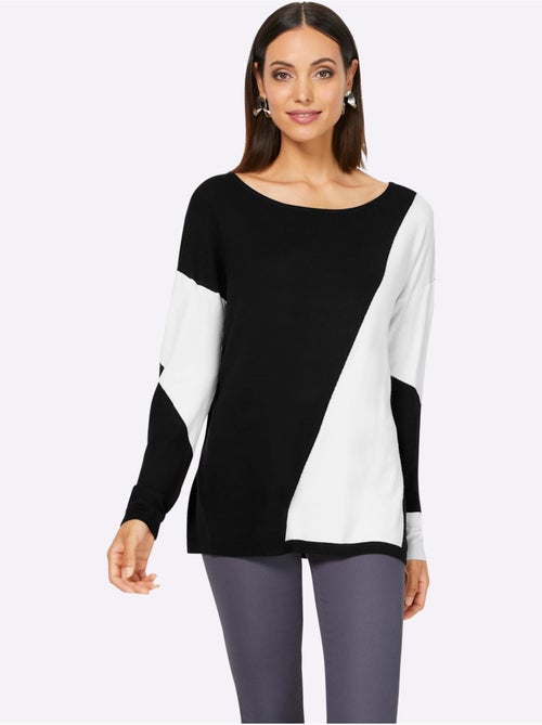 Pull Encolure Ronde Motif Graphique - Taille Standard - Helline - Kiabi Pull Encolure Ronde Motif Graphique - Taille Standard - Helline - Kiabi