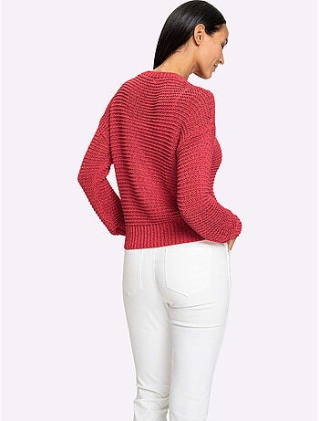 Pull Encolure Ronde Motif Maille Moderne - Taille Standard - Helline
