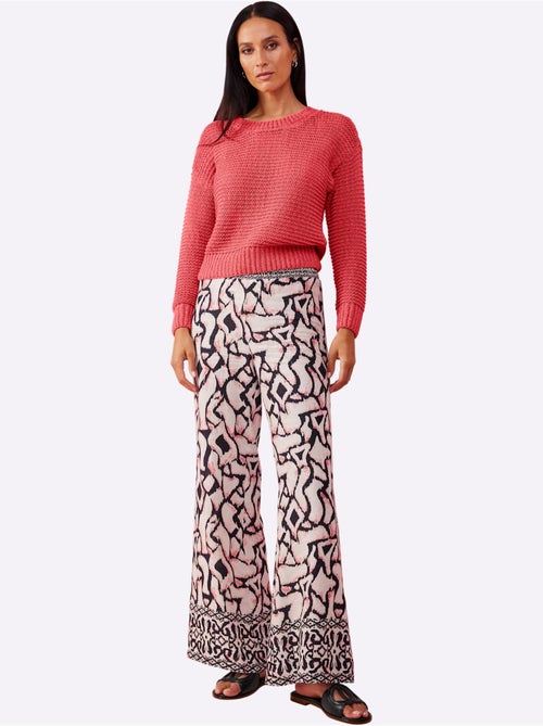 Pull Encolure Ronde Motif Maille Moderne - Taille Standard - helline - Kiabi