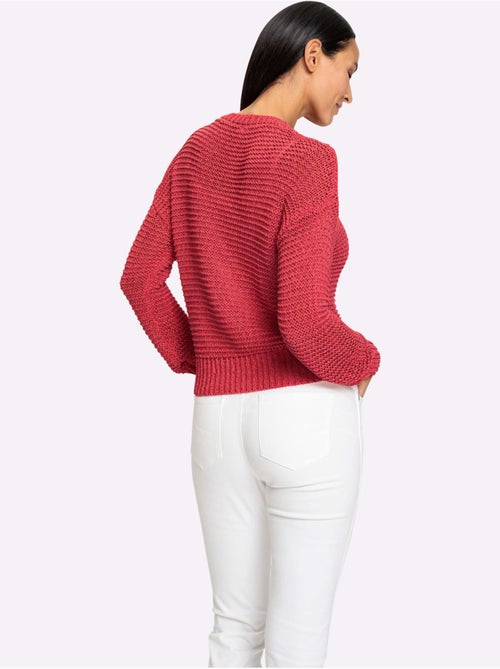 Pull Encolure Ronde Motif Maille Moderne - Taille Standard - helline - Kiabi
