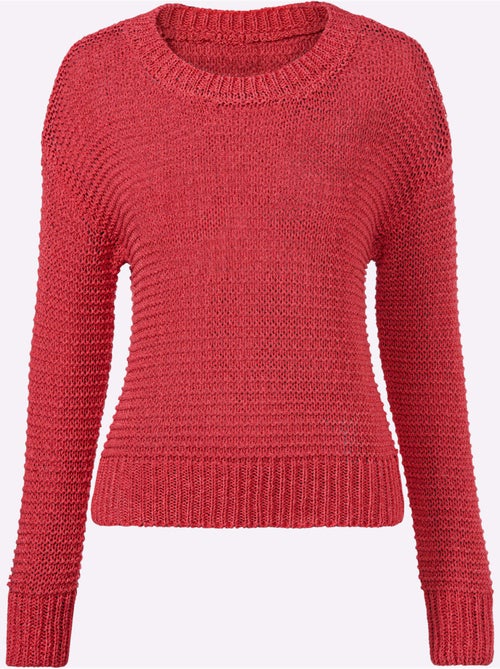 Pull Encolure Ronde Motif Maille Moderne - Taille Standard - helline - Kiabi