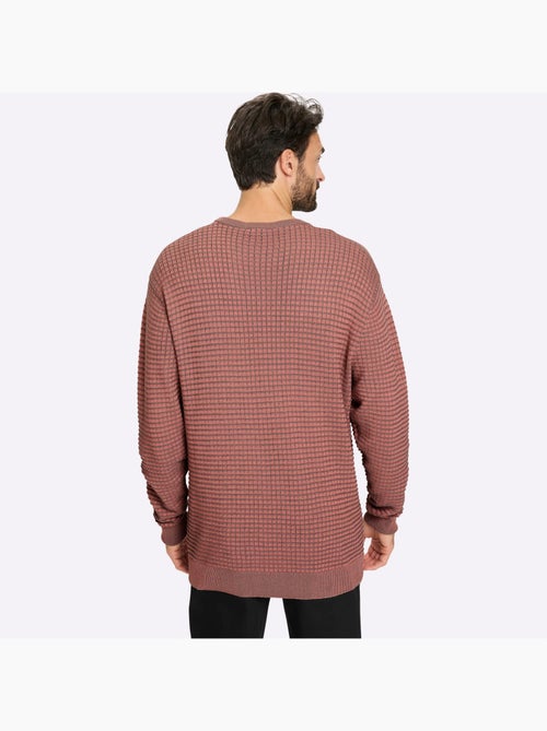 Pull encolure ronde motif structuré tendance - taille standard - witt - Kiabi