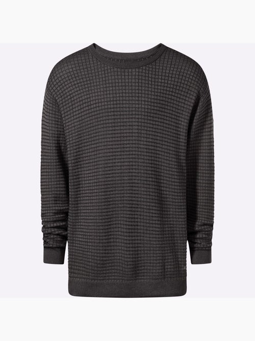 Pull encolure ronde motif structuré tendance - taille standard - witt - Kiabi