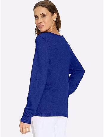 Pull Encolure Ronde Petites Pierres Brillantes Fantaisie - Taille Standard - Witt