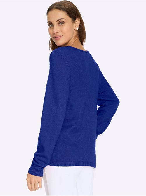 Pull Encolure Ronde Petites Pierres Brillantes Fantaisie - Taille Standard - Witt - Kiabi