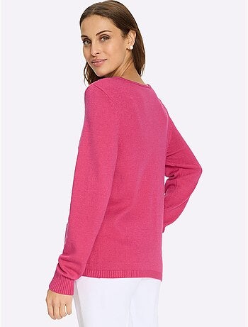Pull Encolure Ronde Petites Pierres Brillantes Fantaisie - Taille Standard - Witt