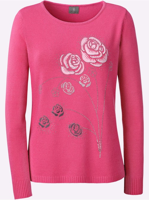 Pull Encolure Ronde Petites Pierres Brillantes Fantaisie - Taille Standard - Witt - Kiabi