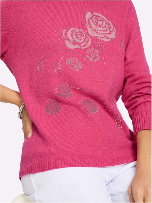 Pull Encolure Ronde Petites Pierres Brillantes Fantaisie - Taille Standard - Witt - Kiabi