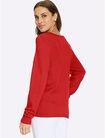 Pull Encolure Ronde Petites Pierres Brillantes Fantaisie - Taille Standard - Witt