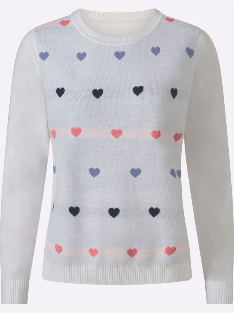 Pull Encolure Ronde Qualité Tricot Fin - Taille Standard - Witt Ecru - Kiabi