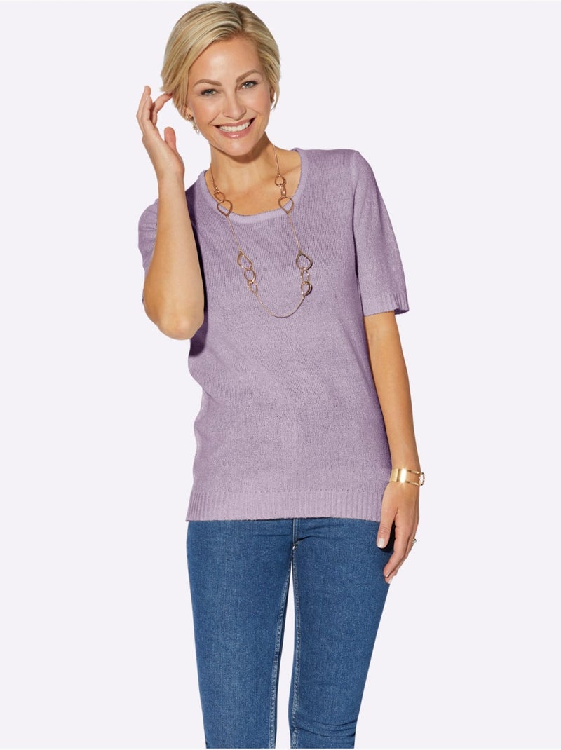 Pull encolure ronde superbe bouclé - taille standard - witt Parme - Kiabi