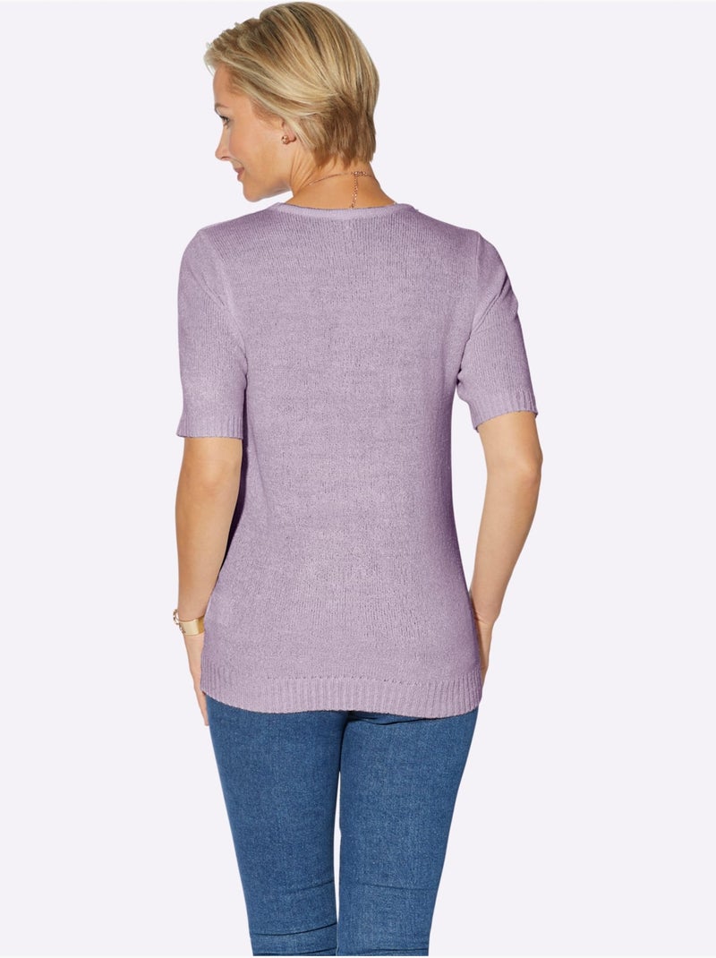 Pull encolure ronde superbe bouclé - taille standard - witt Parme - Kiabi