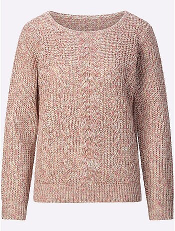 Pull Encolure Ronde Superbe Motif Torsadé - Taille Standard - Moda Vilona