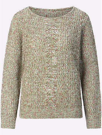 Pull Encolure Ronde Superbe Motif Torsadé - Taille Standard - Moda Vilona