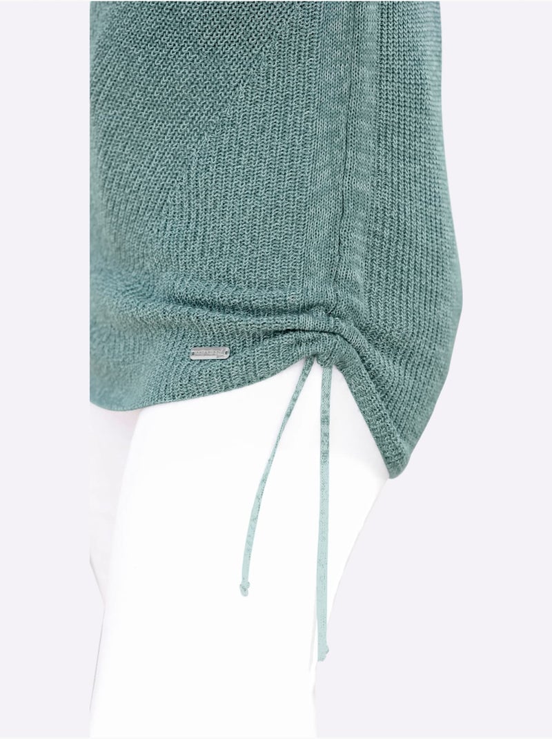 Pull encolure ronde tricot chiné - taille standard - witt Blanc Vert - Kiabi