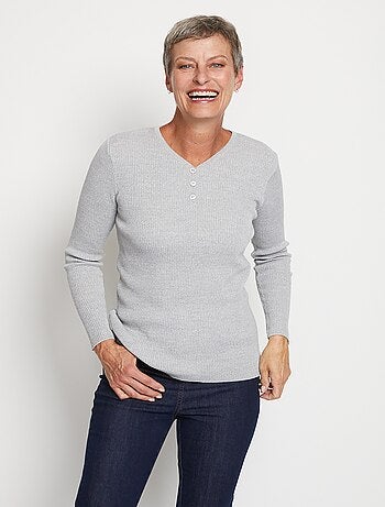 Pull encolure tunisienne avec laine mérinos