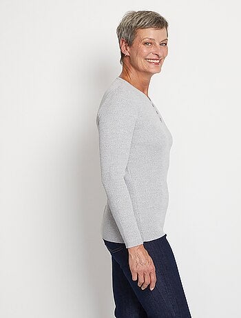 Pull encolure tunisienne avec laine mérinos