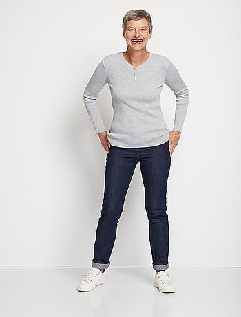 Pull encolure tunisienne avec laine mérinos