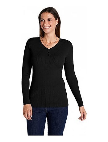 Pull encolure tunisienne avec laine mérinos