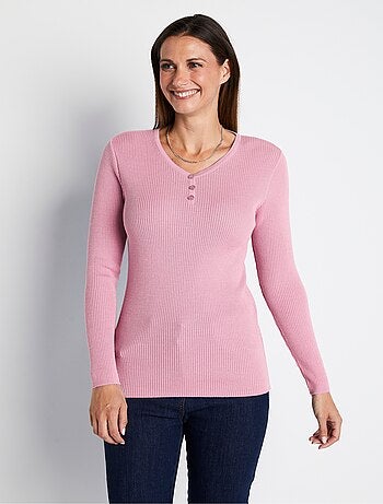Pull encolure tunisienne avec laine mérinos