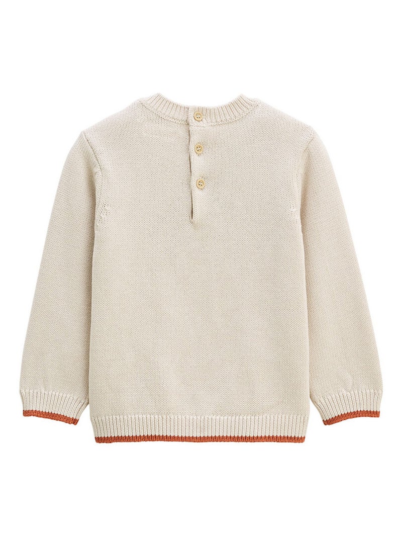 Pull enfant en tricot Gustin Ecru - Kiabi