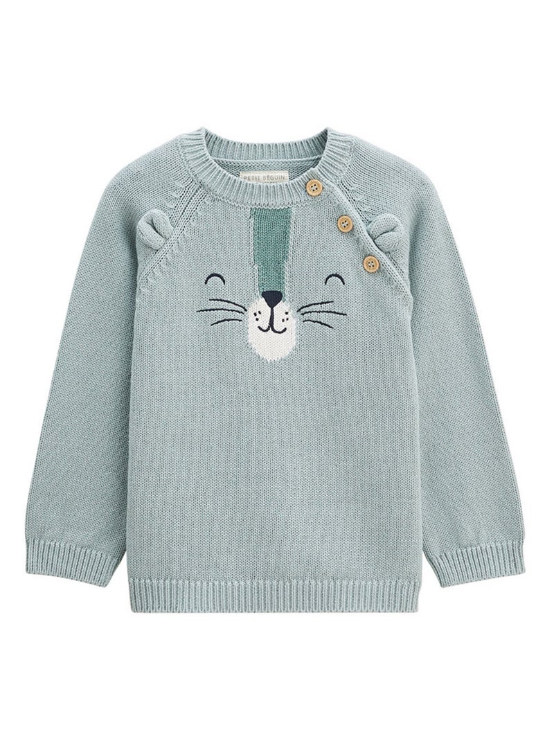 Pull enfant en tricot Oscar Ecru - Kiabi