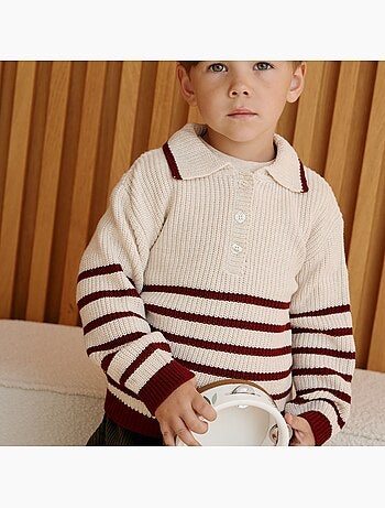 Pull enfant en tricot pistache
