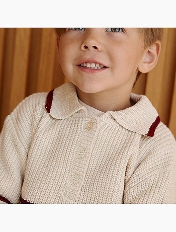 Pull enfant en tricot pistache
