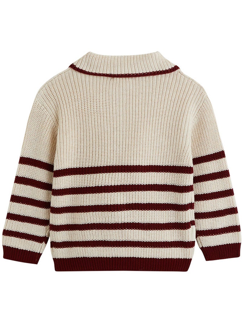 Pull enfant en tricot pistache Rouge bordeaux - Kiabi