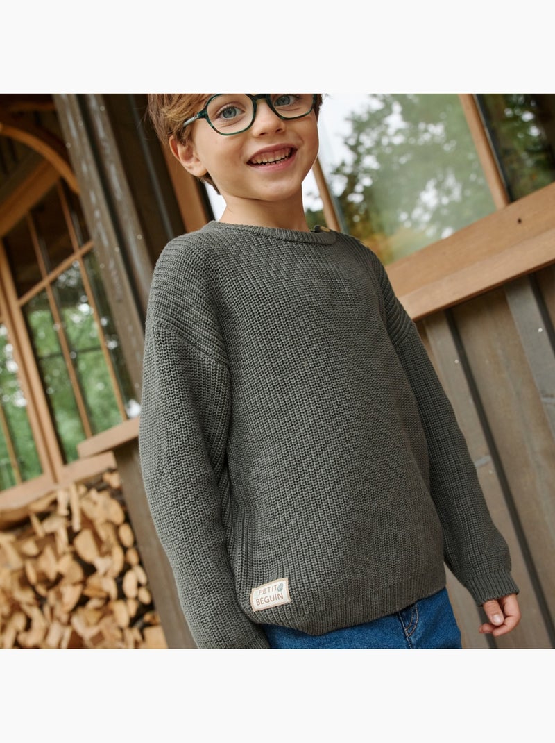 Pull enfant en tricot ubatuba Vert - Kiabi