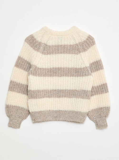 Pull épais en maille rayée - Kiabi