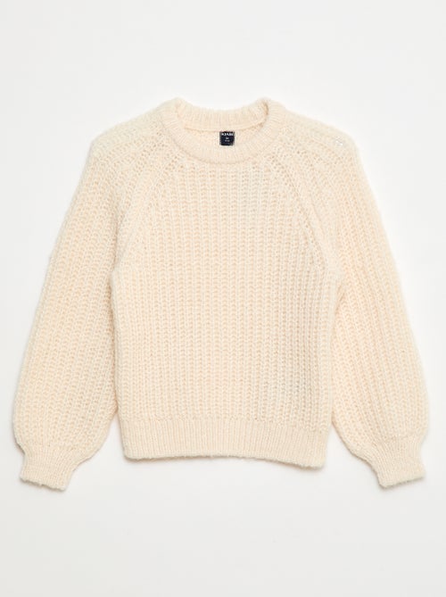 Pull épais en maille unie - Kiabi
