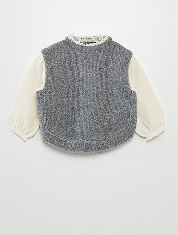 Pull et blouse 2 en 1