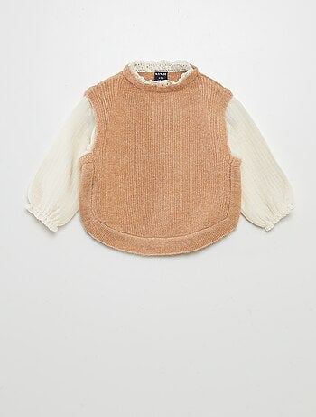 Pull et blouse 2 en 1