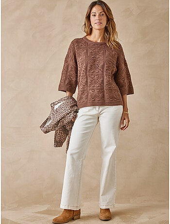 Pull façon crochet