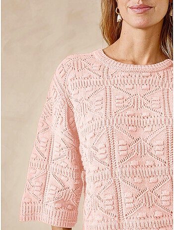 Pull façon crochet