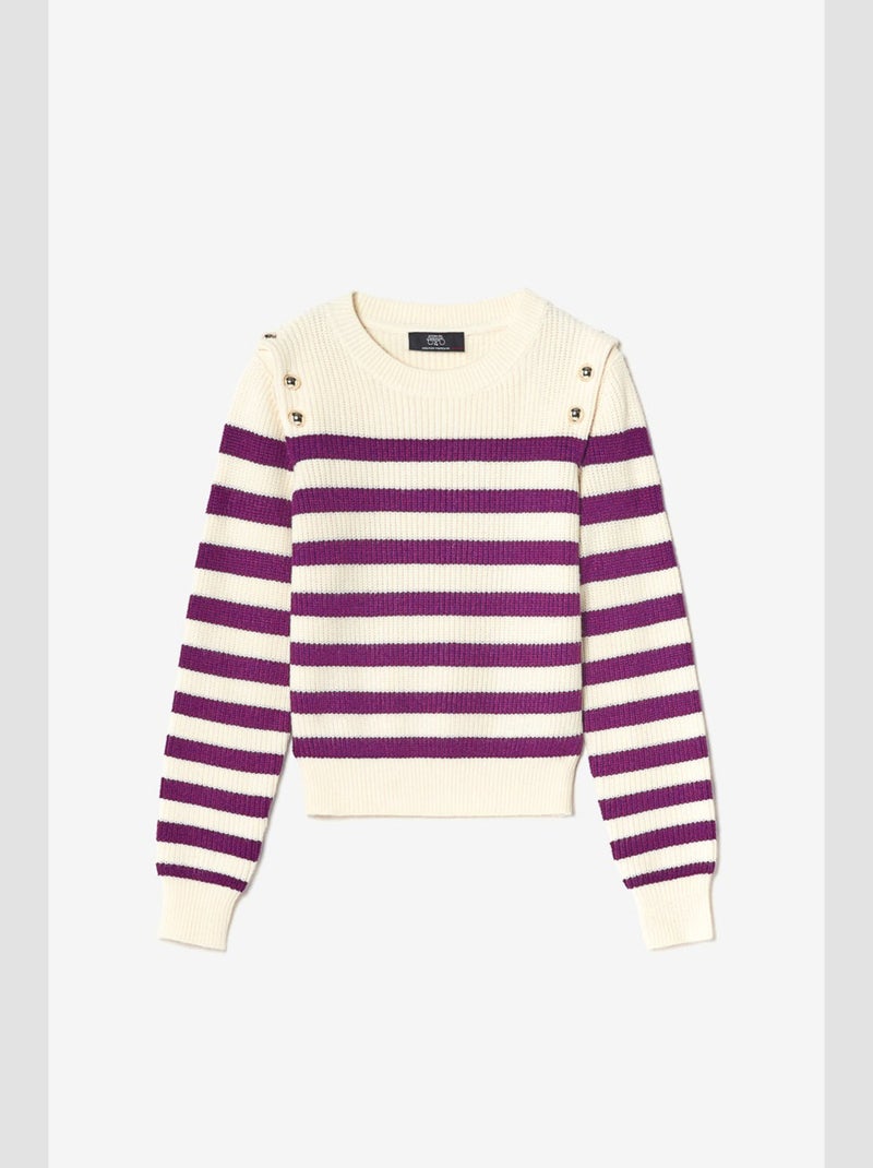 Pull FANIAGI 'Le Temps Des Cerises' Violet - Kiabi