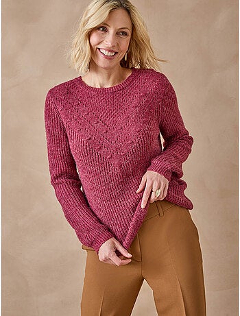 Pull fantaisie avec laine et alpaga - DAXON