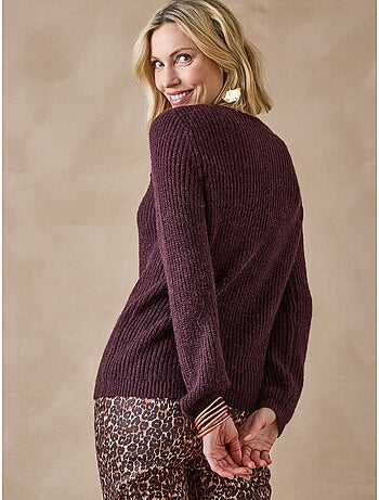 Pull fantaisie avec laine et alpaga