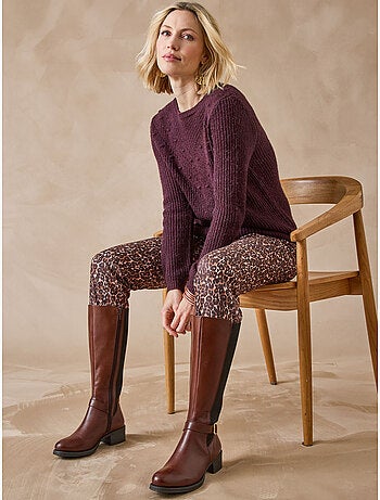 Pull fantaisie avec laine et alpaga