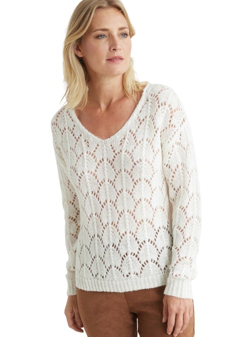 Pull fantaisie avec mohair et laine - DAXON - Kiabi