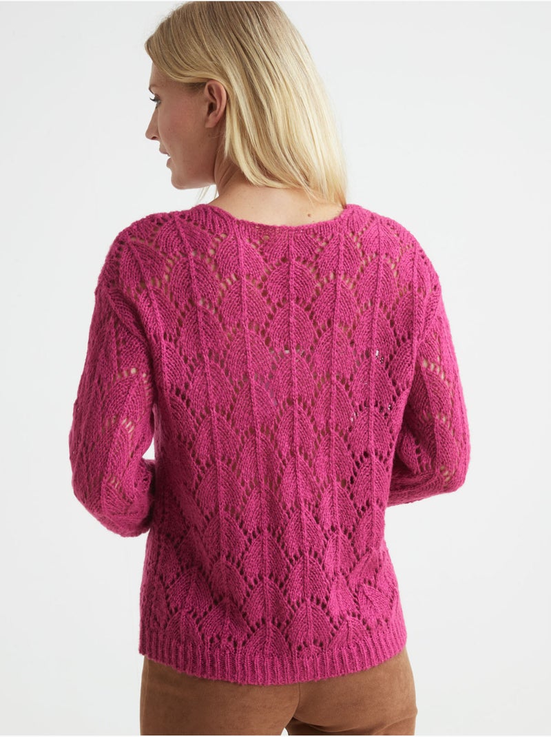 Pull fantaisie avec mohair et laine - DAXON Rose - Kiabi