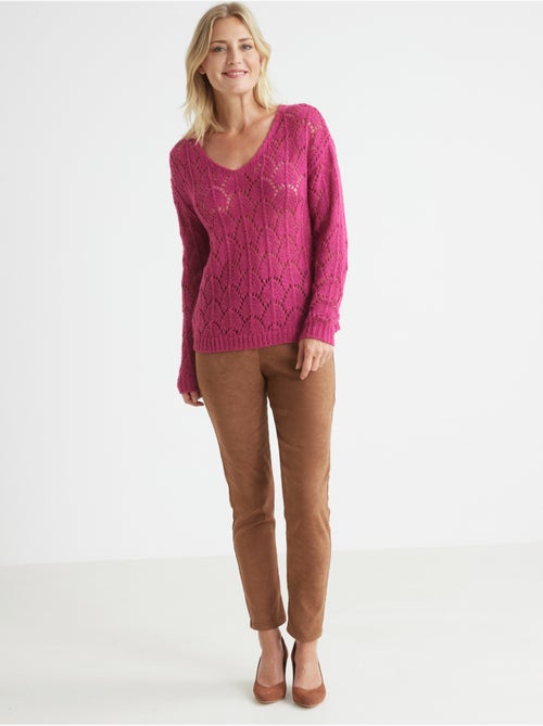Pull fantaisie avec mohair et laine - DAXON - Kiabi