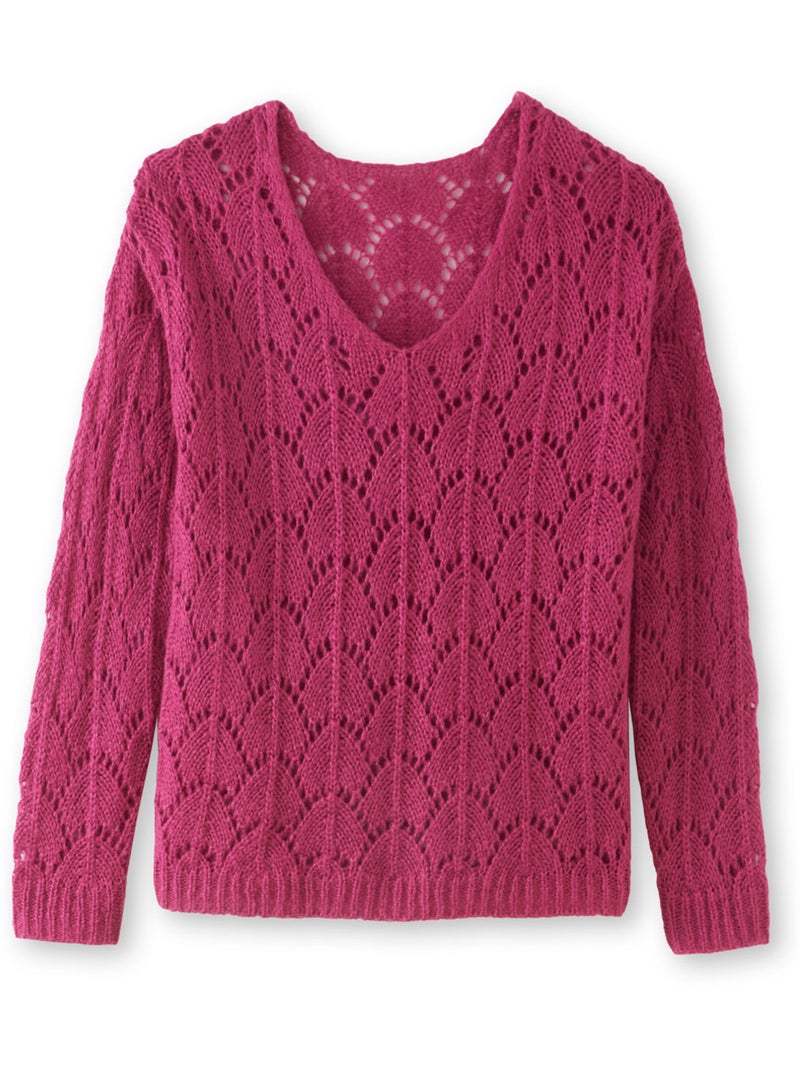 Pull fantaisie avec mohair et laine - DAXON Rose - Kiabi