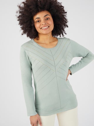 Pull fantaisie fibres viscose Lenzing(TM) EcoVero(TM) - Damart