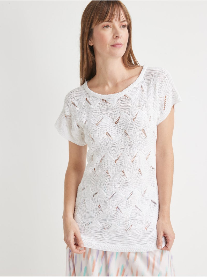 Pull fantaisie manches T - DAXON Blanc Blanc - Kiabi