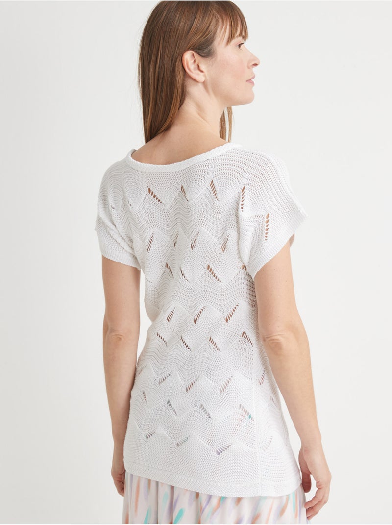 Pull fantaisie manches T - DAXON Blanc Blanc - Kiabi