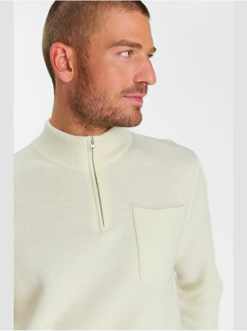 Pull favo 'le temps des cerises' Blanc - Kiabi